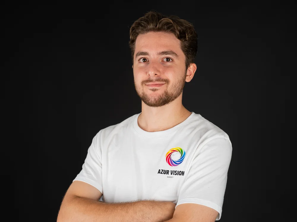 L'équipe d'Azur Vision Agency en tournage